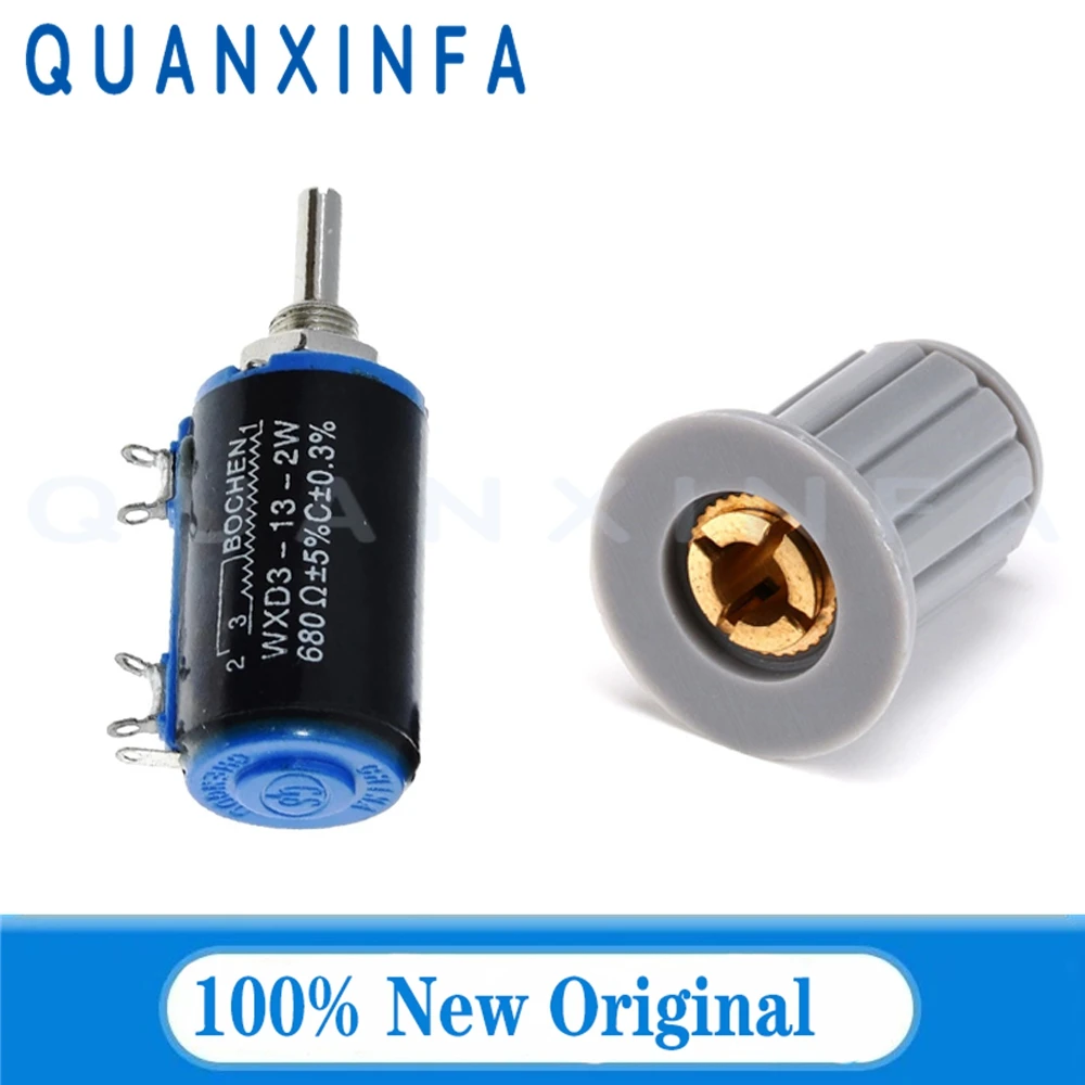 WXD3-13-2W 1Set 103 Shaft Dia 100R/1K/2.2K/3.3K/4.7K/5.6K/10K/22K/33K/47K/100K Ohm Rotary side Multiturn Potentiometer