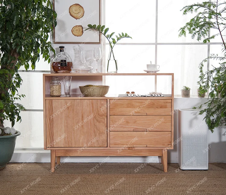 

MM solid wood dining side cabinet, simple and modern display storage entrance, living room TV cabinet