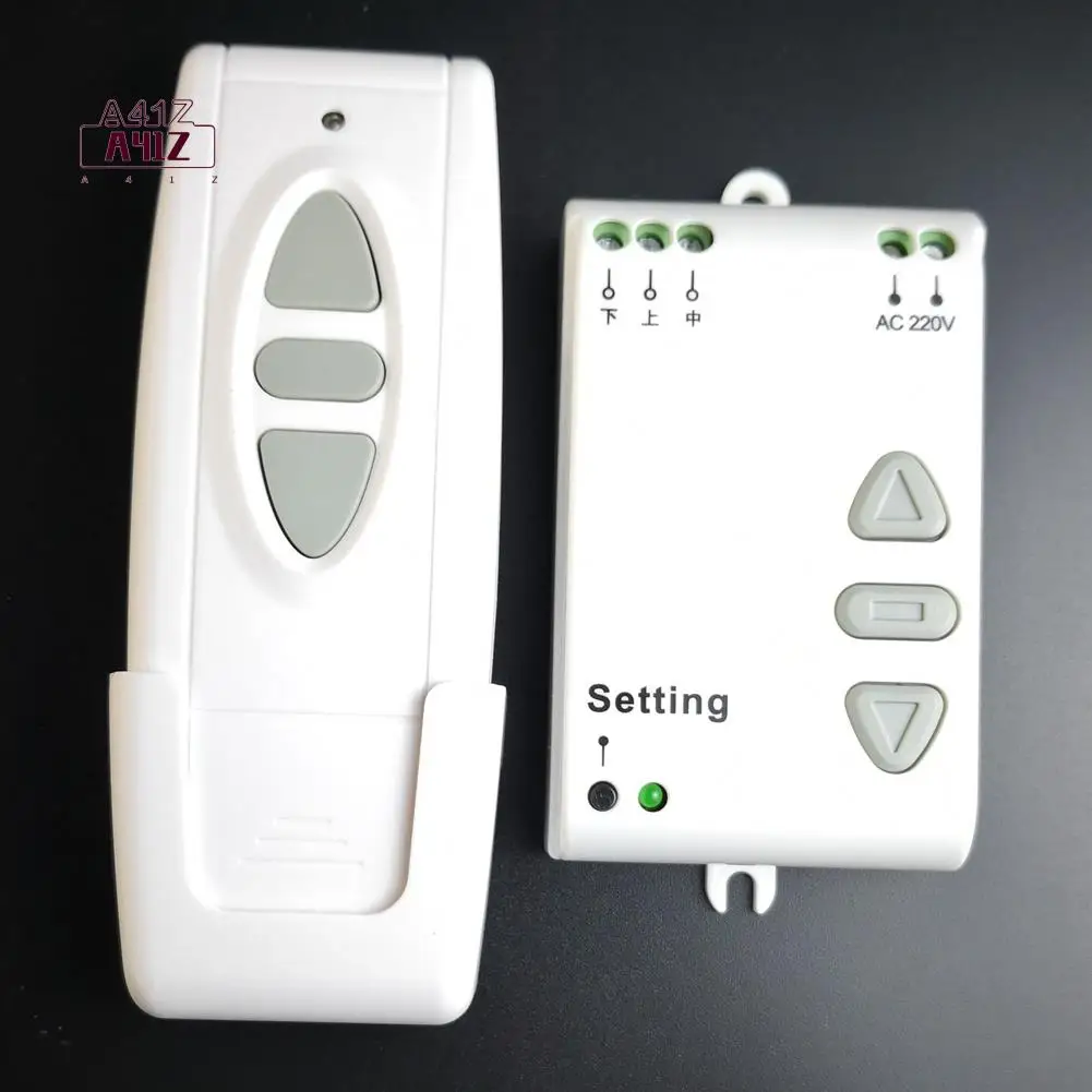 A41Z-AC220V Motor Remote Replacement Switch Controller Projection Screen Motor Wireless Switch 433Mhz UP Down Stop Forwards Reve