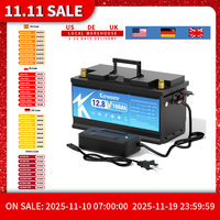 KEPWORTH 12V 100Ah Lithium Iron Phosphate Battery Upgraded BMS 6000 Cycles For RV Campers Golf Cart Off-Road Off-Grid Solar Wind