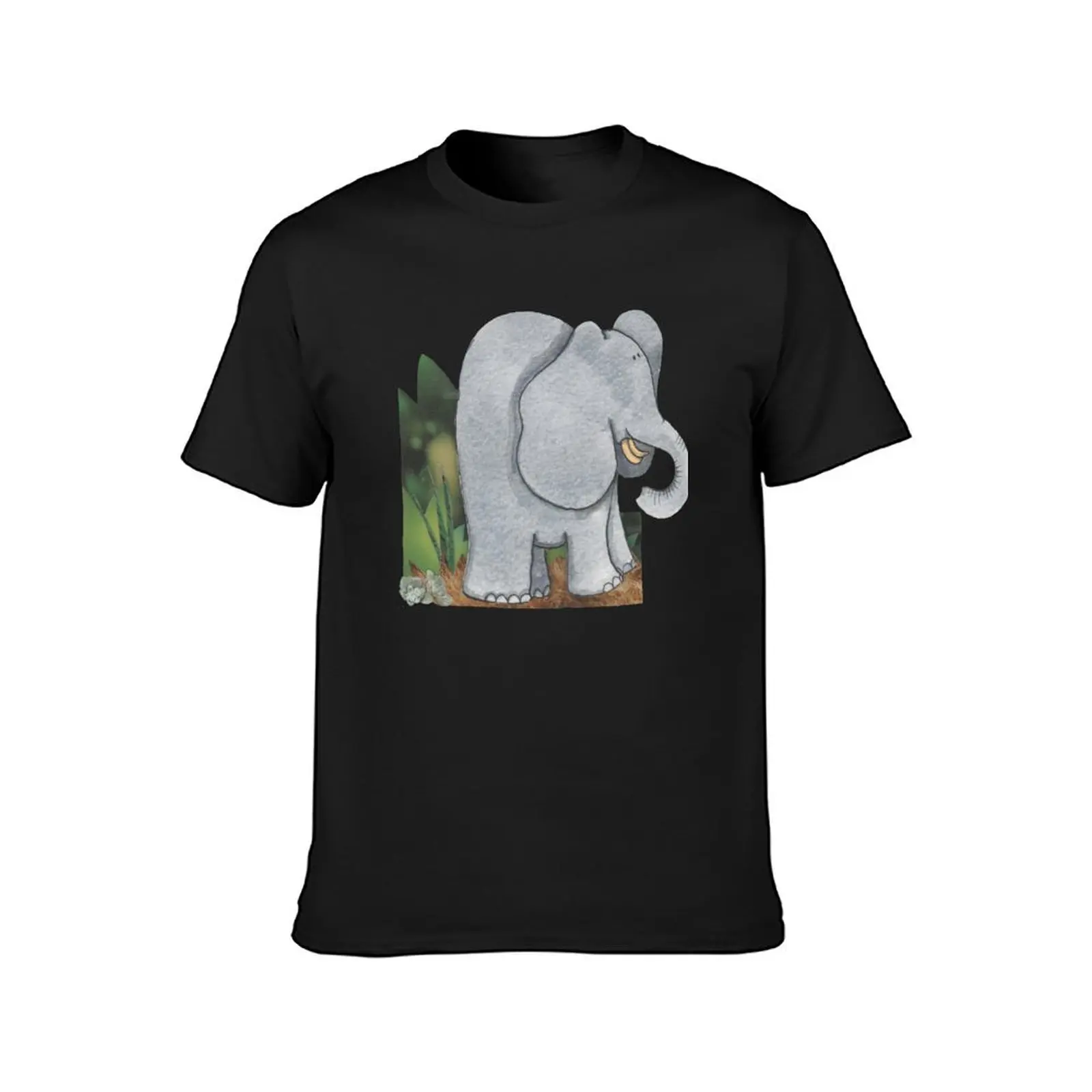 Mr. Elephant in the Jungle T-Shirt oversizeds for a boy vintage funnys T-shirts for men cotton