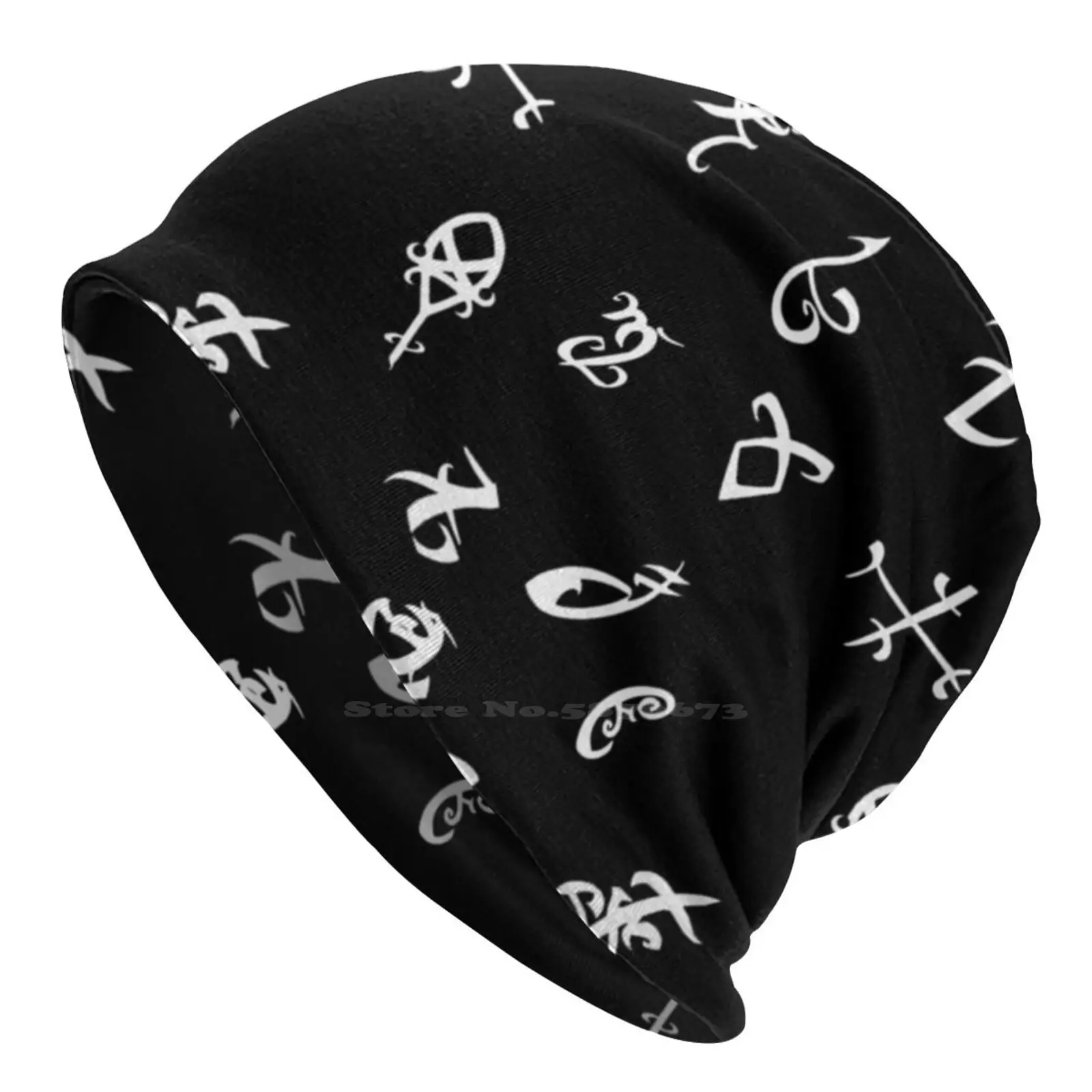 Shadowhunters Runes B&w Knitted Hat Warm Beanie Outdoor Caps Shadowhunters The Mortal Instruments Clare City Of Bones Lily