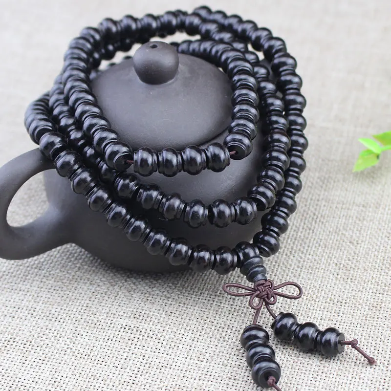 

Factory Wholesale Ebony Bracelet108Lantern Bead Bracelet Purple Sandalwood Ebony East African Ebony Men and Women Jewelry