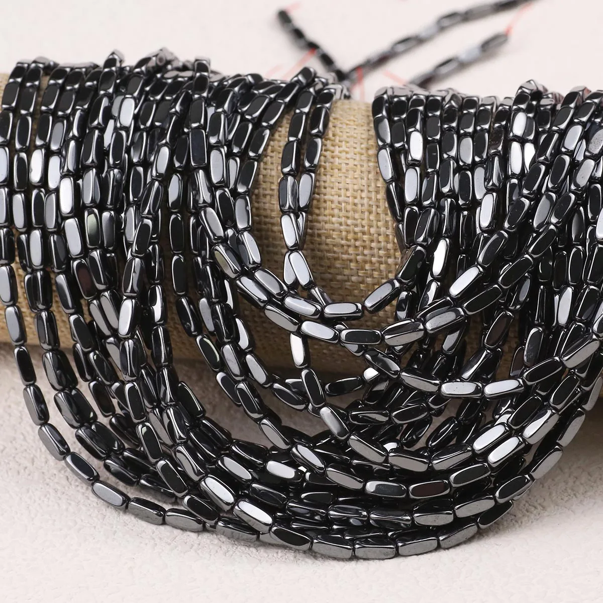 9*3*3mm Natural Stone Black Arc Rectangular Hematite Loose Spacer Beads For Jewelry Making Bracelets Diy Accessories Wholesale