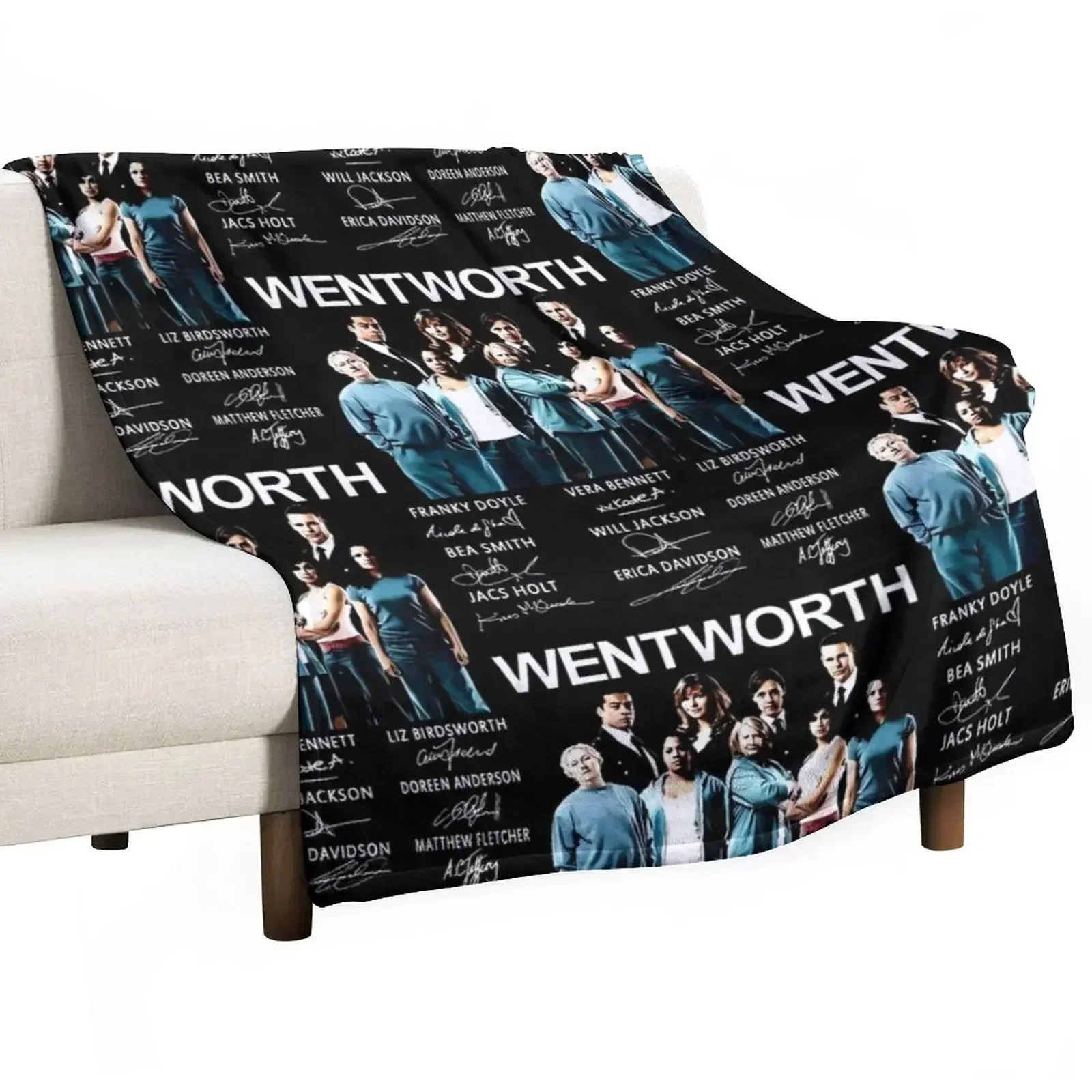 #Wentworth Movie Characters Signatures Throw Blanket heavy to sleep Beautifuls Retros Blankets