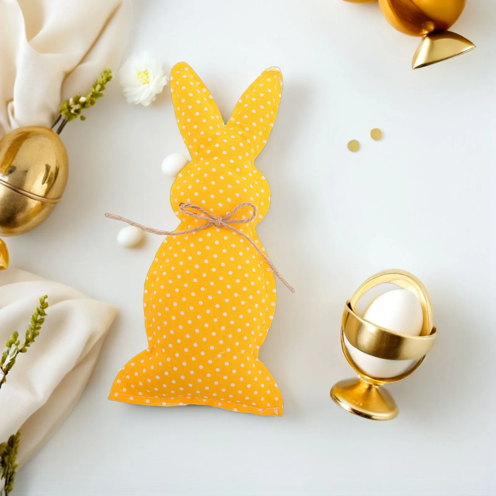 

Rustic Easter Bunnies Decor Farmhouse Cotton Bunny Ornament Orange Tiered Tray Desk Wedding Home Centerpiece Spring Hanging