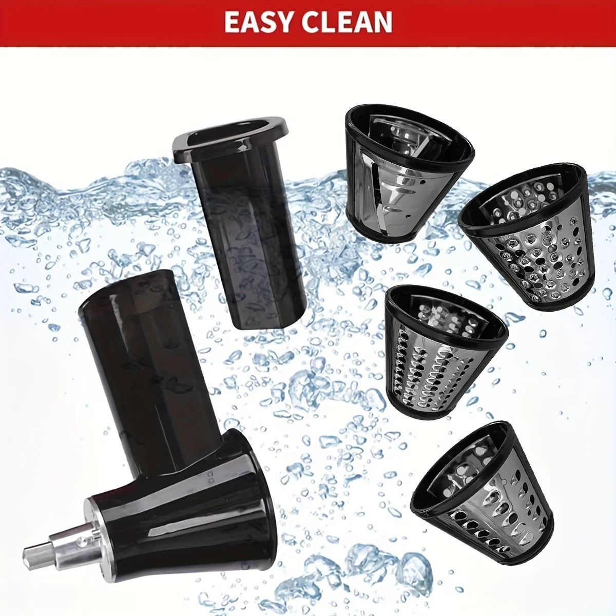 مرفق 4 شفرات لخلاط كيتشن إيد - شرائح وتقطيع وشبكات الجبن والخضروات - غسيل يدوي فقط #6