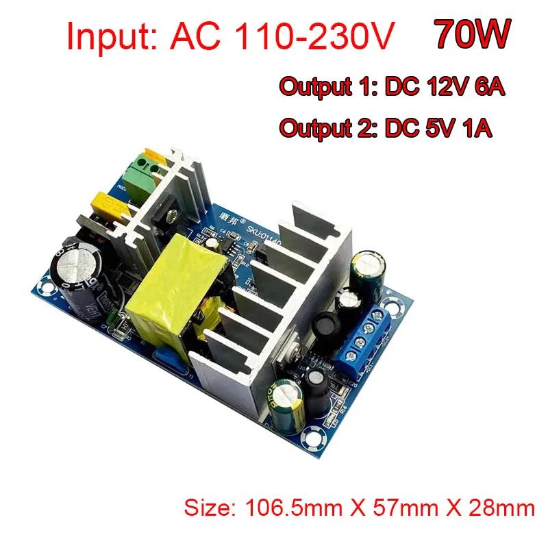 Dual Output Isolated Switching Power Supply Module Step Down Buck Converter AC-DC 110V-230V to 5V 12V 24V 36V 0.5-6A