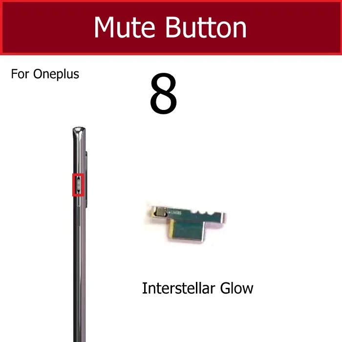 1 Set Side Audio Control Volume + Power Button Keys For Oneplus 8 8 Pro 8T On OFF Mute Button Keypad Replacement Repair Parts