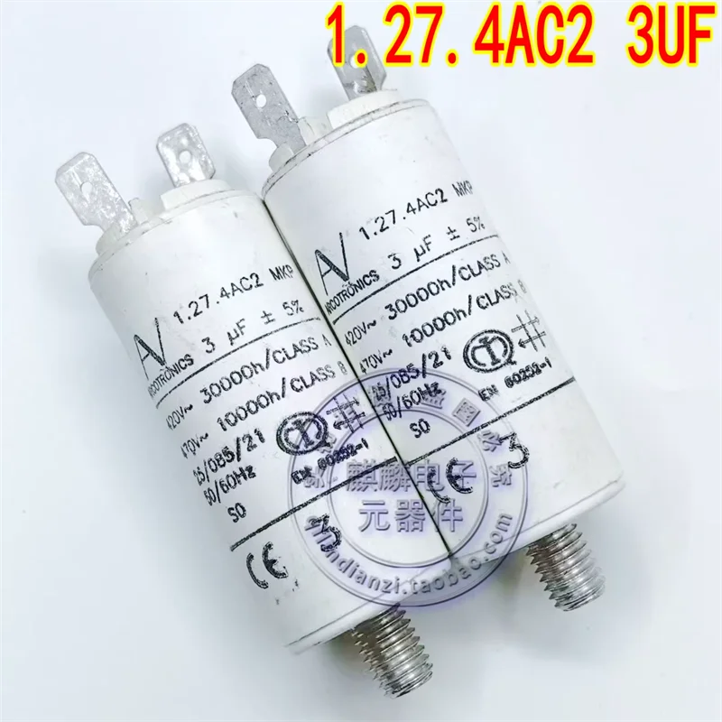 

Импортный конденсатор стартера переменного тока AV Arcotronics 1.27.4AC2 MKP 3UF 420V-470V