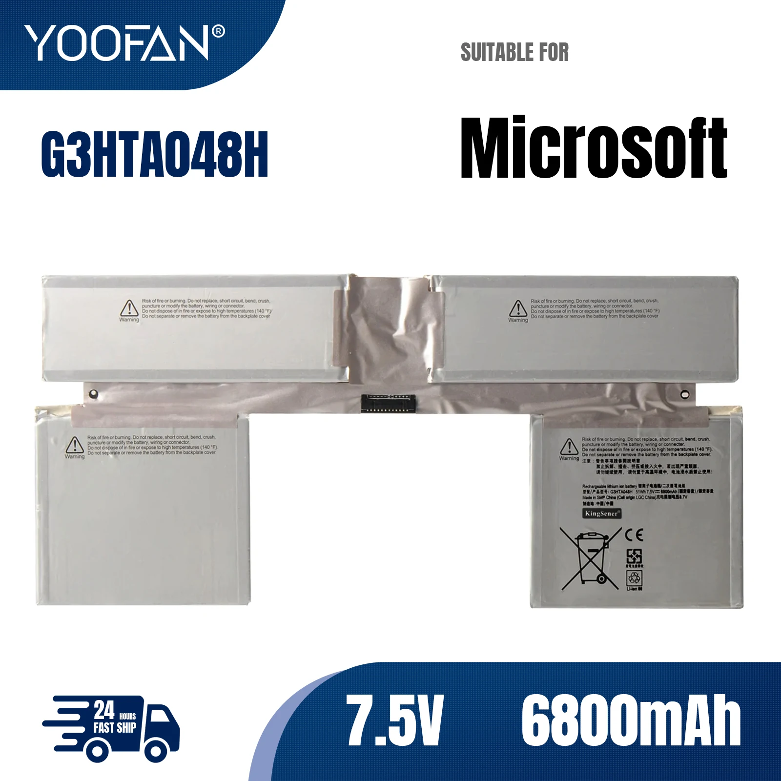 

YOOFAN G3HTA048H Keyboard Battery For Microsoft Surface Book Gen2 13.5" inch 1832 1834 Keyboard base