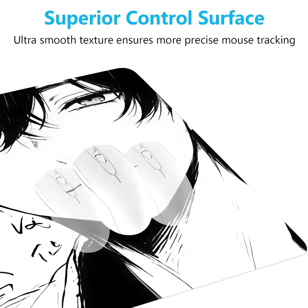 Japanese Girls Art Mouse Pad 40X45 Large Square Computer Office Game Table Mats Rubber Anti-slip Mousepads Small Decor Desk Pads