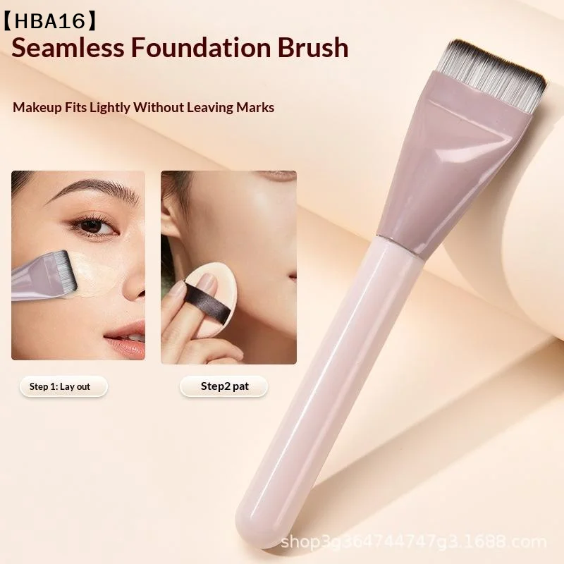 〔HBA16〕Zestaw do makijażu: pędzel do podkładu, paleta, czarna gąbeczka do pudru, narzędzie do mieszania kremu podkładu, narzędzie do makijażu paznokci, kosmetyki do makijażu