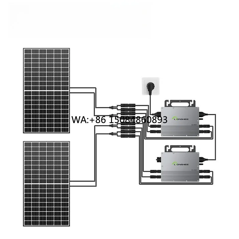 Balcony Solar Power Plant System Complete Set With Solar Panel PV Hub Battery Micro Inverter  Balcony solar power generation