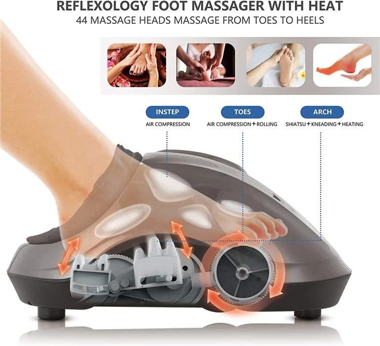 Foot Massager Machine With Remote Deep Kneading And Shiatsu Foot Massage With Heat For Plantar Fasciitis And Tired Muscles