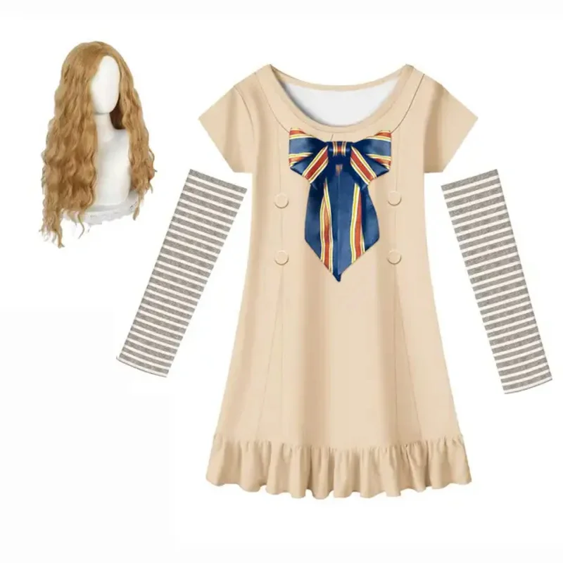 Toddler Little Girls Princess Dresses Nightdress M3gan Costume Gown with Arm Sleeves