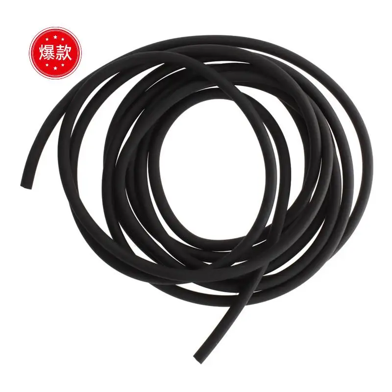 

4X Tubing Exercise Rubber Resistance Band Catapult Dub Slingshot Elastic, Black 2.5M