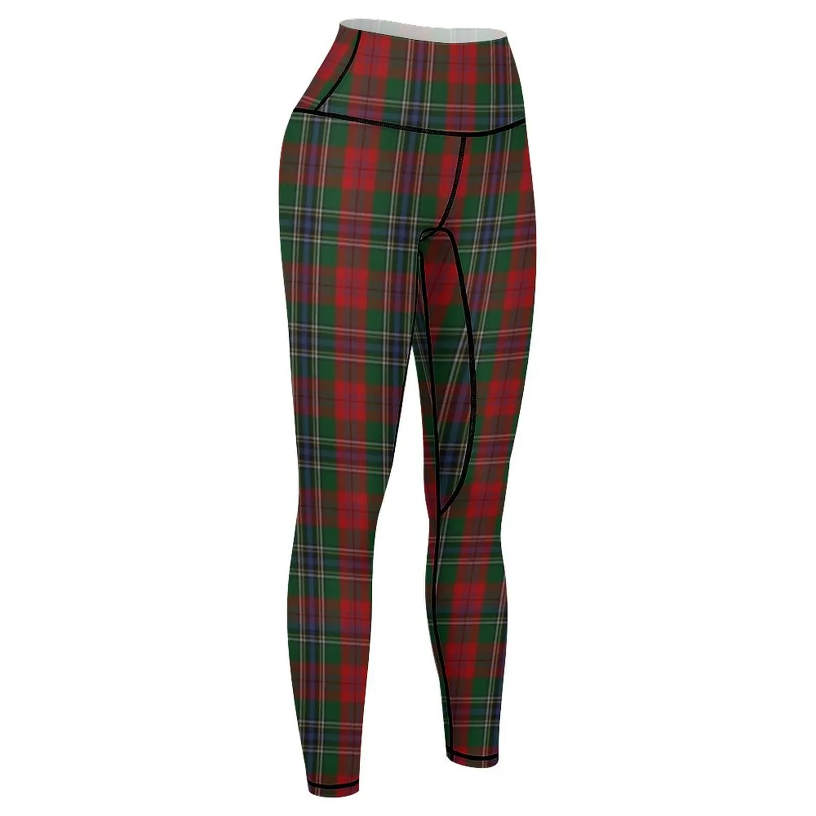 MacLean Clan Tartan (McLean / Maclean / Mclean) Leggings Leginsy push up active wear Womens Leggings