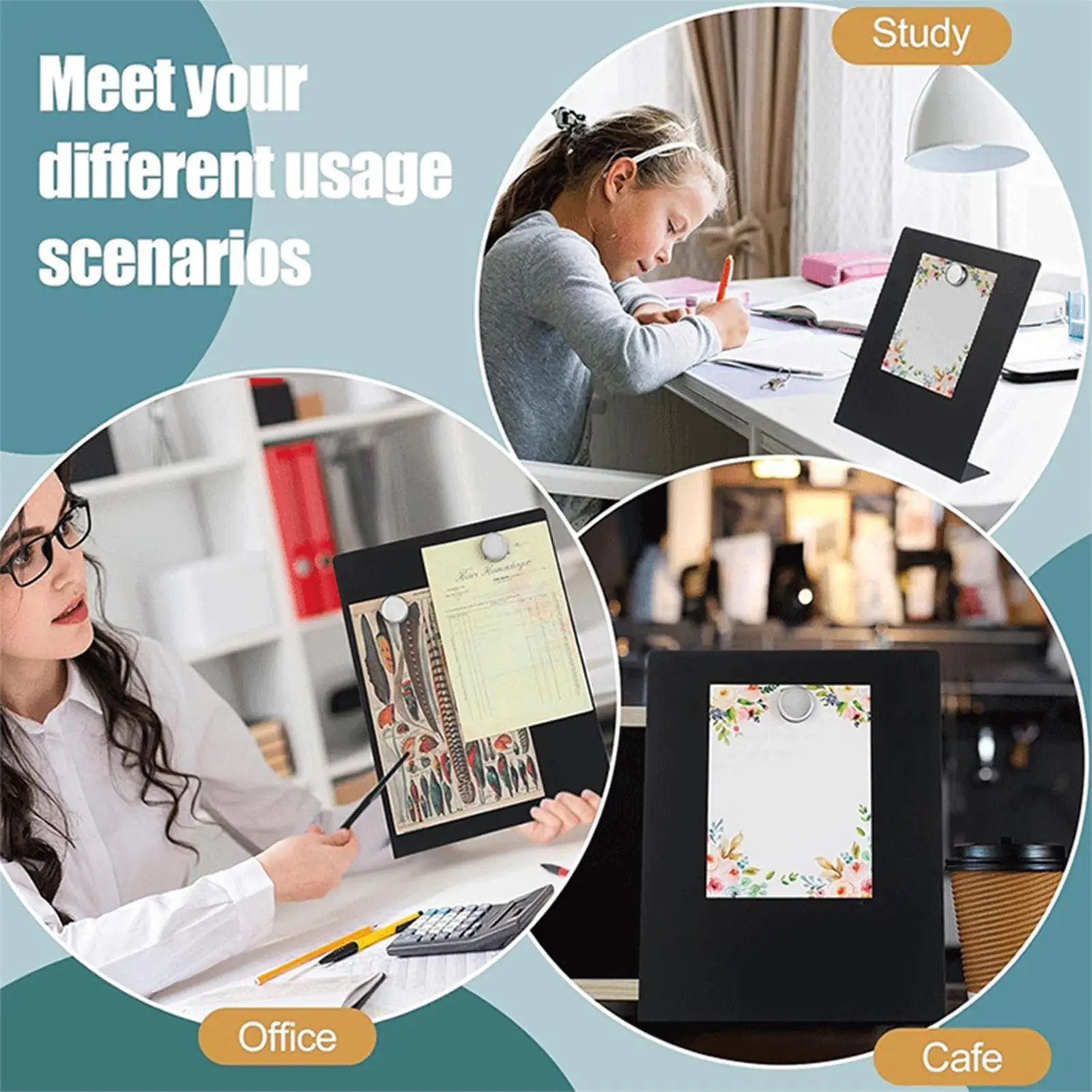 Tablero de exhibición magnético de acero inoxidable, tablero de listas de compras, pizarra blanca Vertical multifuncional para escritorio, reuniones, aula, hogar