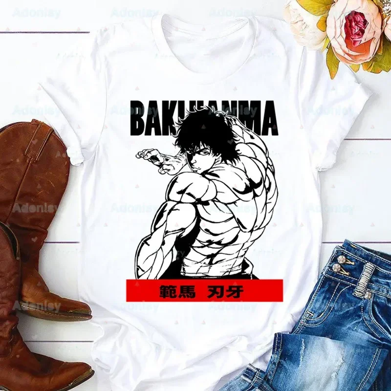

Baki The Grappler Anime Harajuku Tops Summer Tops Graphic TeesMan Kawaii Yujiro Hanma T-shirt Clothes Girl Baki Hanma T Shirt