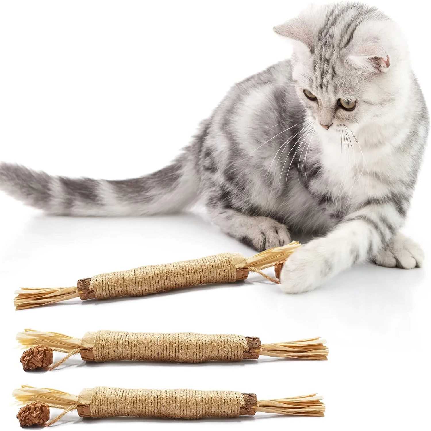 Engaging and Durable Cat Scratching Post - Sisal Rope Toy Tower to Challenge and Entertain Your Playful Kitty - Hours of Fun for