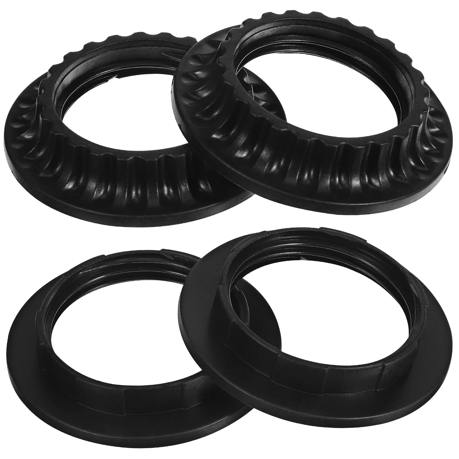 

4pcs Lamp Shade Adapter E27 E26 Light Socket Collar Plastic Replacement Parts For Table Floor Lamps Black Lampshade Converter