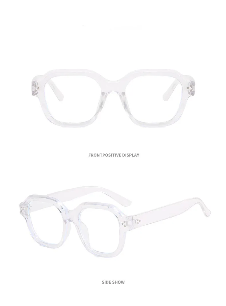 Unisex Retro Blaulichtfilter-Brille Computerbrille Modisches Anti-Blaulicht Quadratisches Brillengestell für Büro Damen Herren – Detail 9