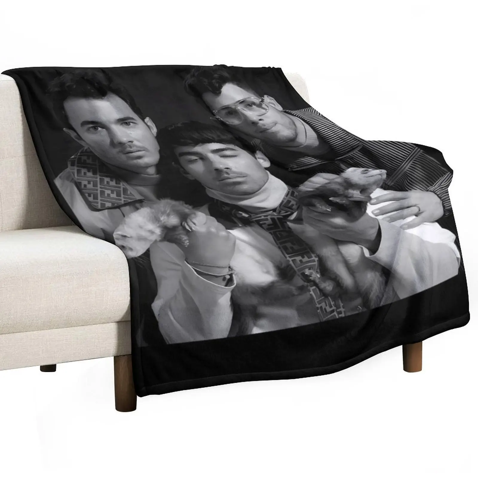 

Joe Jonas Band Five Album One Night The Tour Merch Jonas Brother Throw Blanket Soft Decorative Beds Summer Blankets