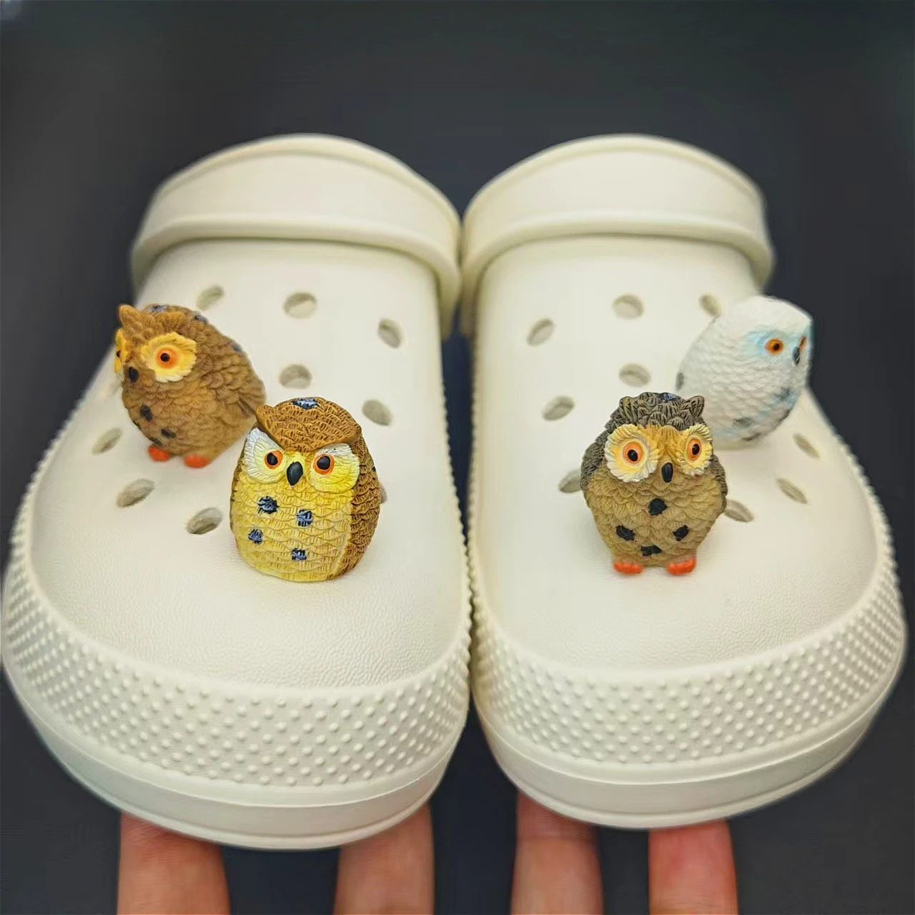 

1/4Pcs 3D Resin Owl Shoe Charms for Crocs High Quality Garden Shoes Pins Boys Girls Slipper Decorations Party Shoe Accessories