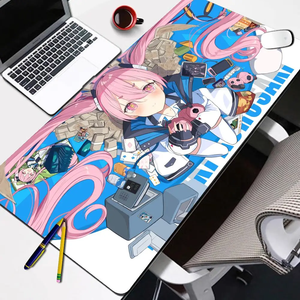 Large Waifu 90x40cm Cute School Girl Extra Large Thick Mouse Pad Non Slip Rubber Base Stitched Edge Desk Mat For PC Laptop Cute