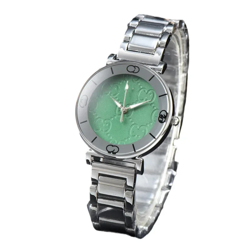 ​ ​ 2025 ساعة رياضية نسائية فاخرة ستانلس ستيل حركة كوارتز ياقوت كريستال مقاومة للماء 100 متر تصميم بسيط