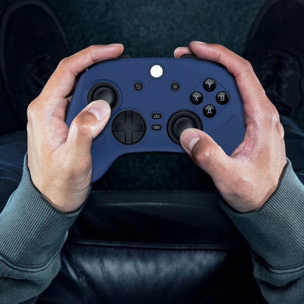 حافظة حماية من السيليكون لوحدة التحكم في الألعاب Razer Wolverine V3 Pro مضادة للخدش بلون سادة غطاء حماية كامل