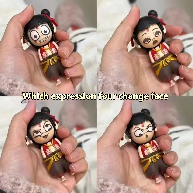 2025 Tiktok The Same Nezha Doll With Face Changing By Head And Facial Expression Arranges All Kinds Of Toys To Play With Dolls