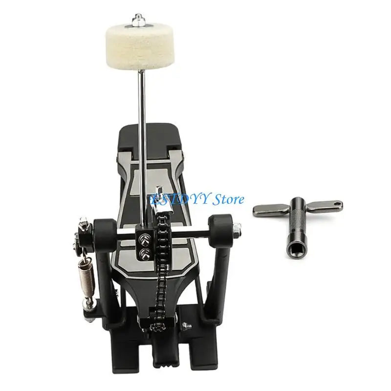 

G6DE Single Bass Drum Pedal Kick Drum Pedals with Hammer Adjustable Beater Head Pedal
