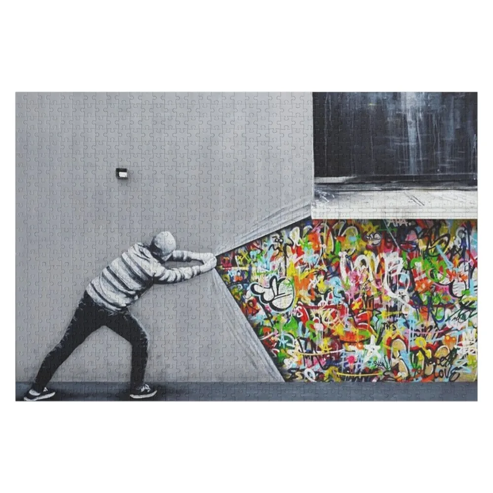 

Banksy Uncovering Painting Jigsaw Puzzle Personalized Gift Personalized Wooden Name Puzzle