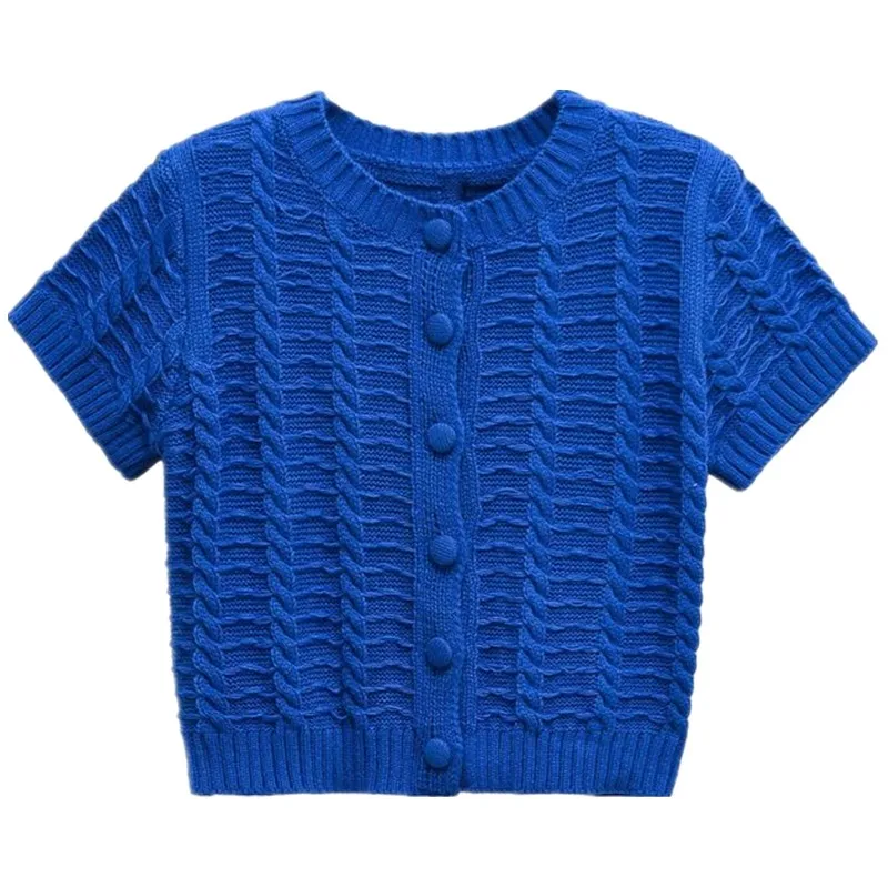 

Новое поступление лета 2022, женская вязаная куртка круглого цвета Ne ort Sve Embellied, верхняя одежда для поездок на работу, полиэфирное волокно