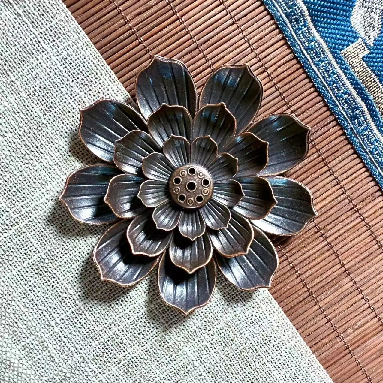 H1 Lotus incense plug porous lotus three-layer double-layer single-layer incense seat home creative ornament gourd plug