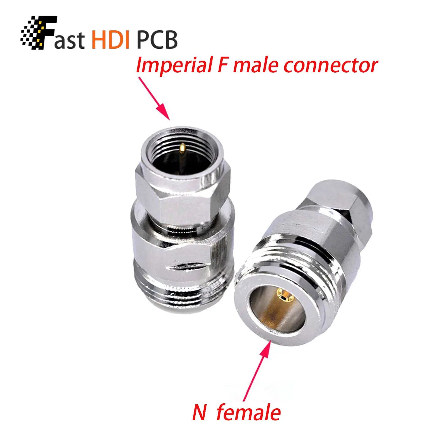 N Female to F Male Adapter N/F-KJ 50 Ohm RF Coaxial Connector for Antenna Signal Amplifier Cable TV Ham Radio Test Equipment