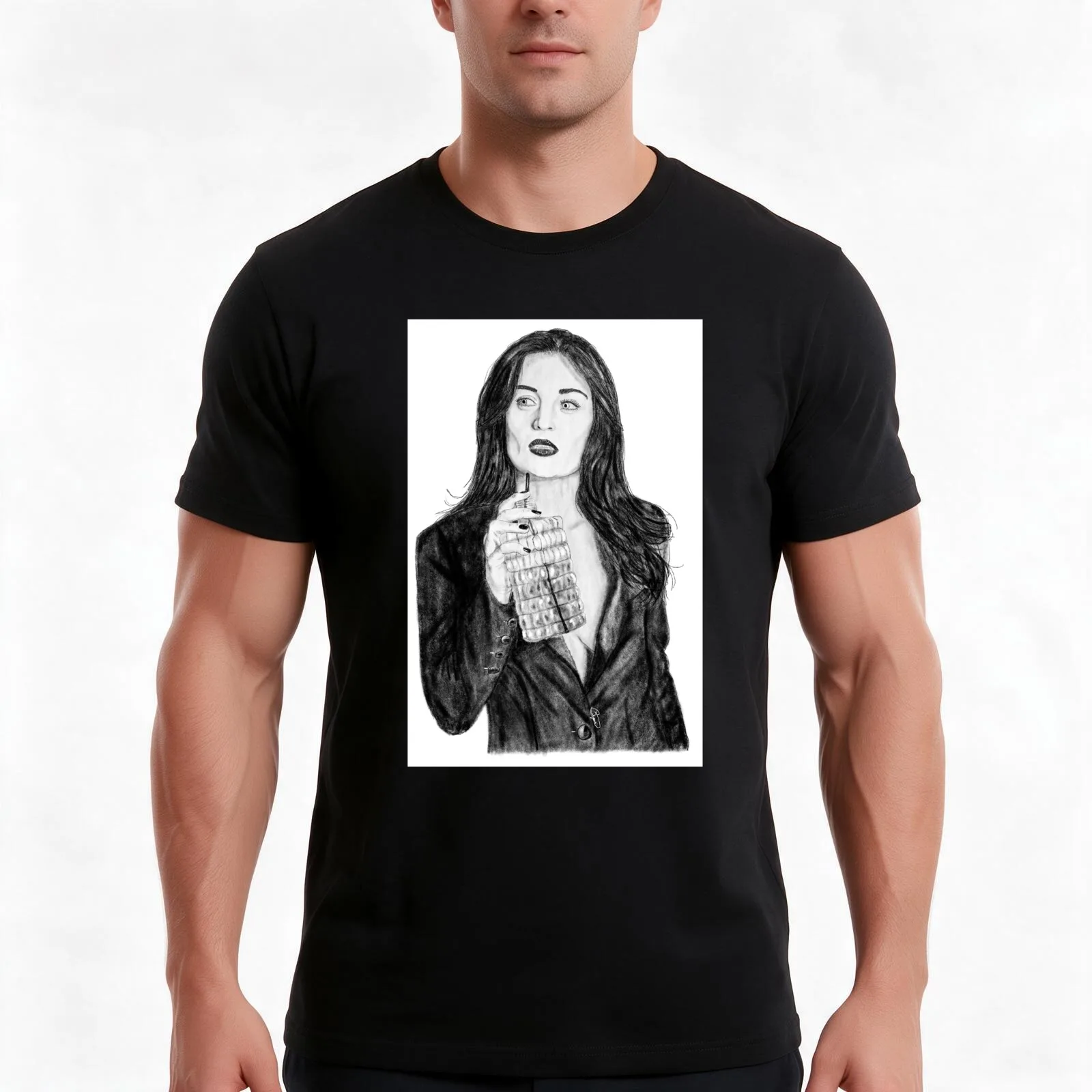Lyne Renée Decanter T-Shirt, Summer Casual Cotton Tee, Oversized Streetwear Tops, Vintage Graphic Print, Loose Fit Short Sleeve