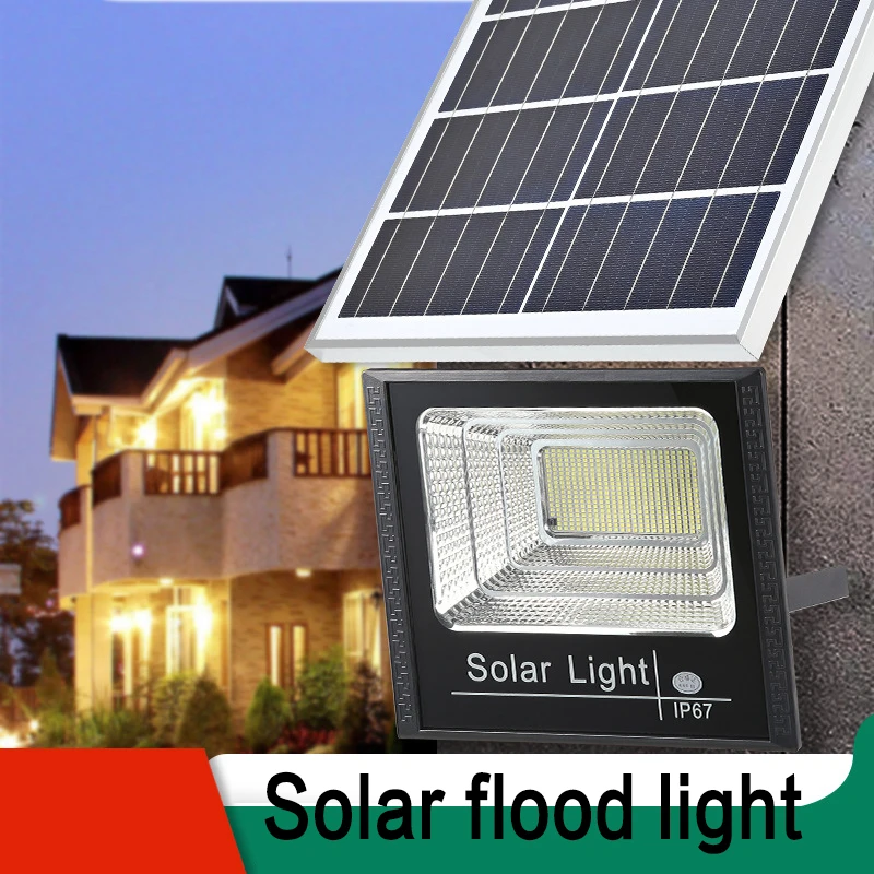 

Solar Outdoor Floodlight IP67 Waterproof Remote Control Street Light High Brightness LED Solar Courtyard Light Garden Spotlight