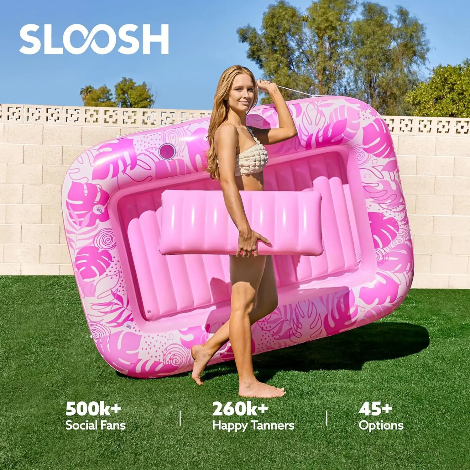 Custom PVC Inflatable Floating Lounge Foldable Portable Adult Water Float For Sun Tanning Swimming Pool Party Summer Use