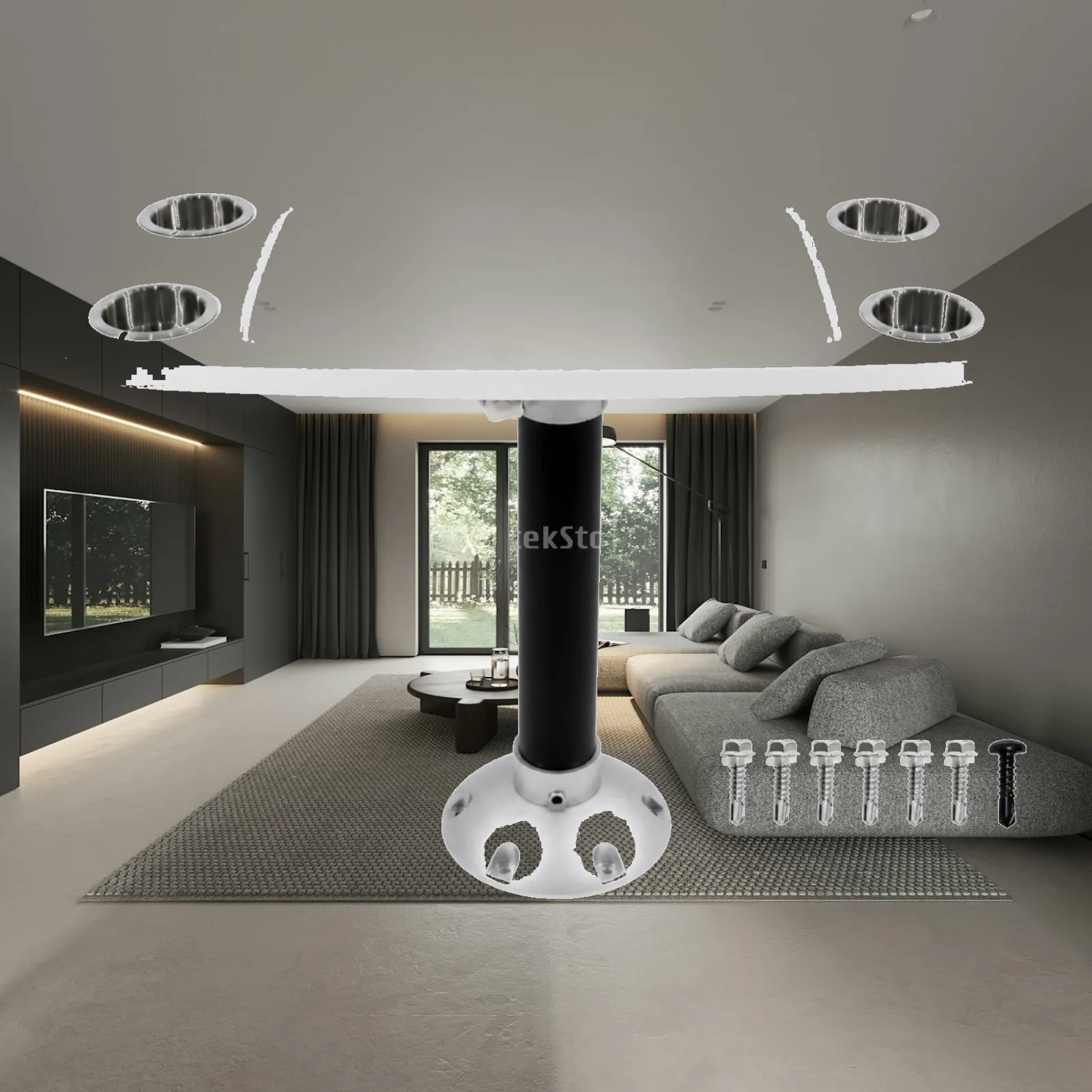 Square Boat Tea Table Stable Boat Table with Cup Holders Easy to Install Freestanding for Boats, Yachts