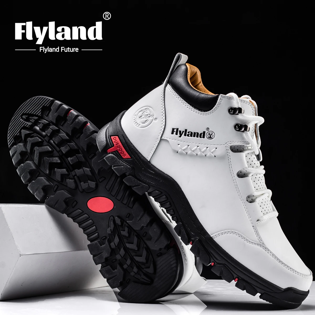 

Мужские ботинки FLYLAND Chukka, винтажные классические, из натуральной кожи, повседневные, для работы и офиса, на каждый день