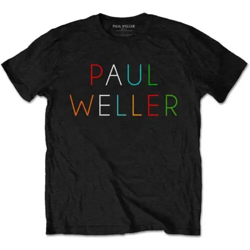 

Paul Weller Multicolour Logo T-Shirt Black New