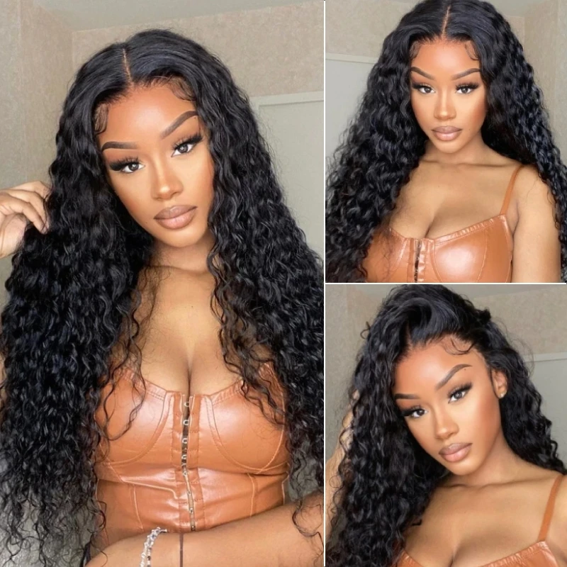 250% High Density Jerry Curly Human Hair Wig 13x4 Transparent Lace Front Pre Plucked Virgin Human Hai Wigs