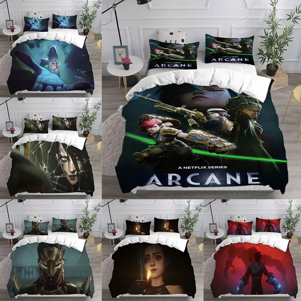 

Arcane Season 2 Bedding Sets Quilt Bed Cover Comforter Duvet Cover Pillow Case 2-3 Pieces Sets Teenagers Children's Gifts