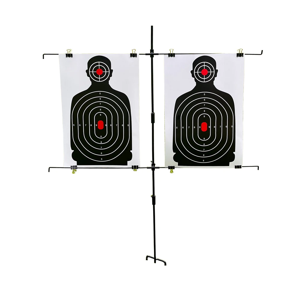 مشبك ورق الهدف العالمي، حامل ورق الهدف المعدني القابل للتعديل للتصوير. لا يشمل الورق المستهدف.