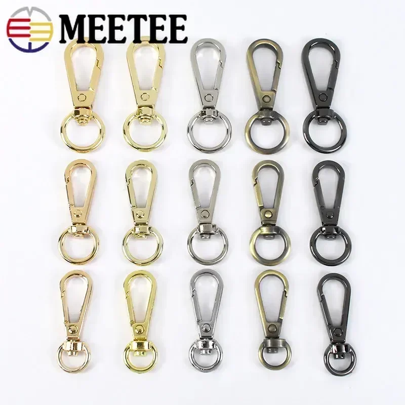 

10/30Pcs 8/10/13mm Metal Bag Buckle Swivel Hook Clasp Trigger Clip Snap Hooks for Handbag Hanger KeyChain DIY Sewing Accessories