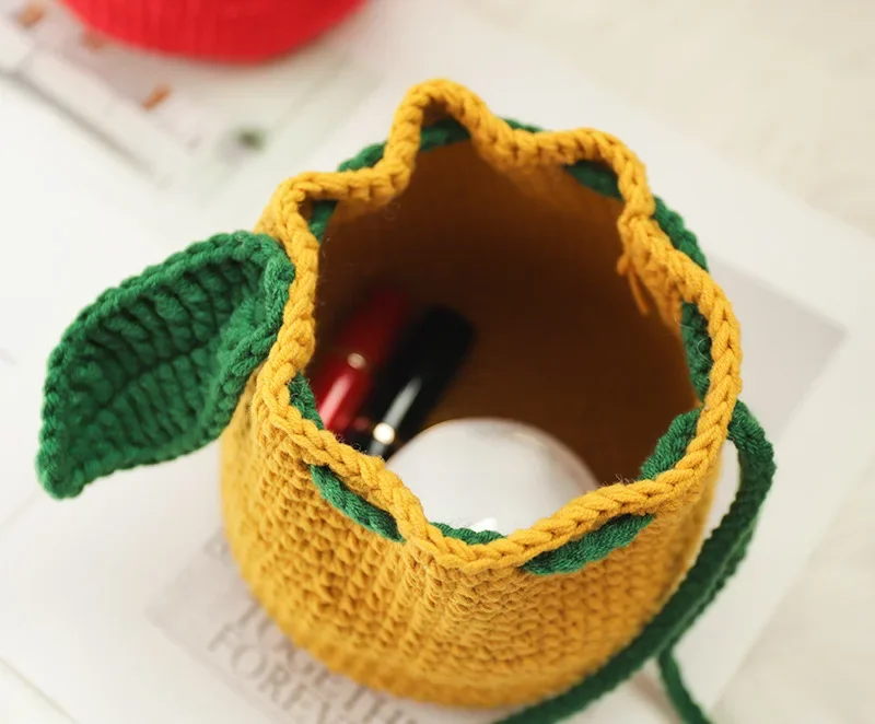 DIY Creative Gift Christmas Pumpkin Backpack Yarn Hand-crocheted