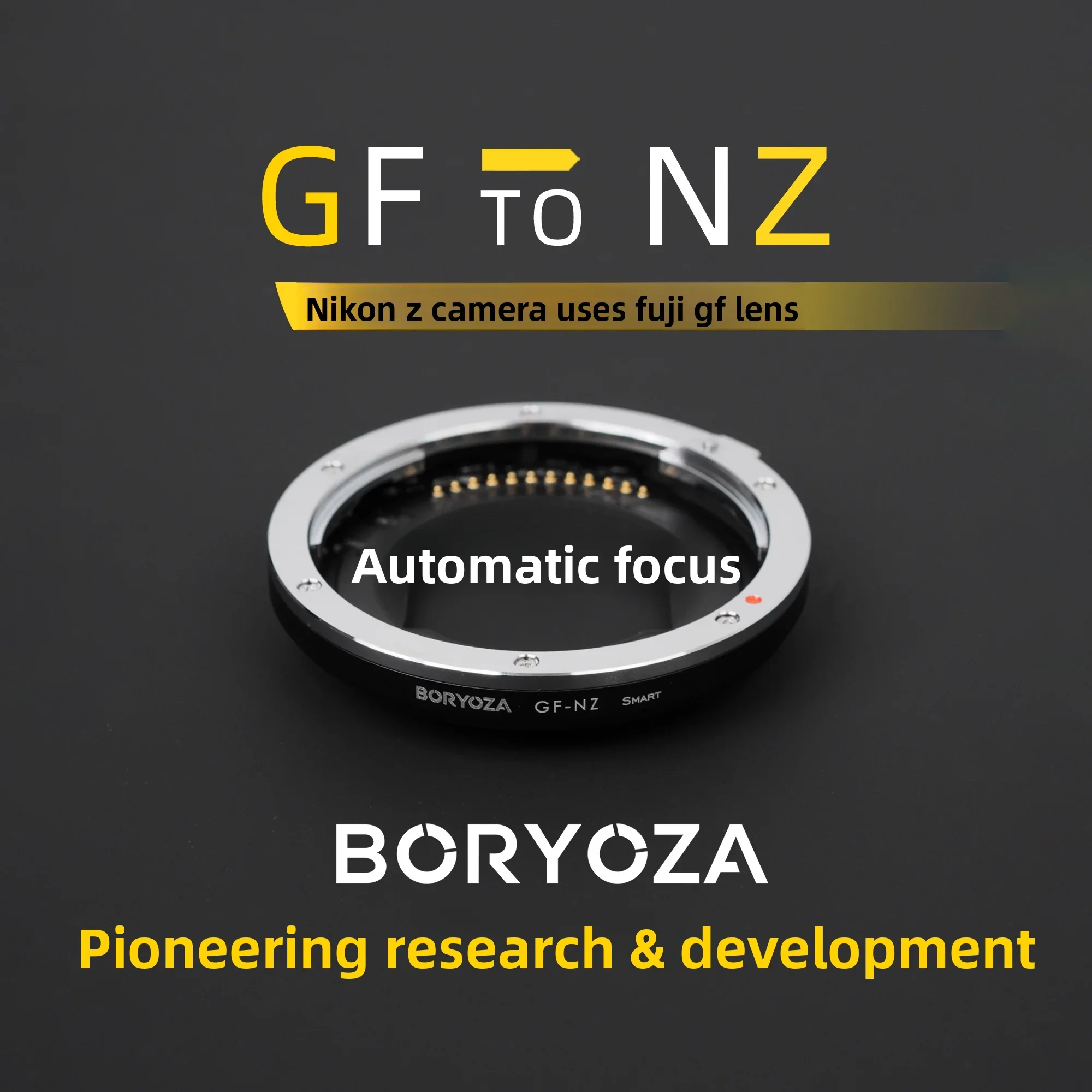 BORYOZA GF-NZ Auto Focus Electronic Adapter Convert Fuji GFX Medium Lens to Nikon Z